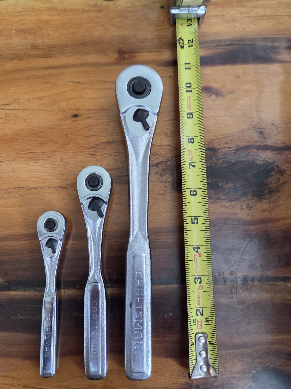 USA Made 3 Pc Set Craftsman -V- Series Ratchets 1/4" VP, 3/8" VL, 1/2” VM gallery
