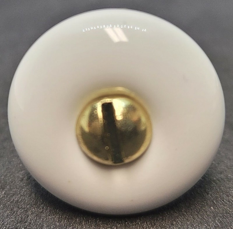 White Round Porcelain Knob WITH HOLE Handle Pull 1/2, 3/4,1,1-1/4, 1-1/2 antique gallery