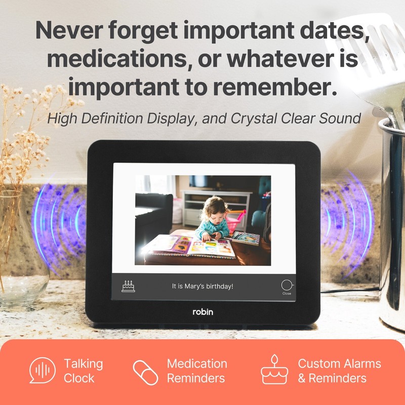 Robin 2024 Digital Calendar Day Clock Clock for Seniors with Dementia Alzheimers gallery