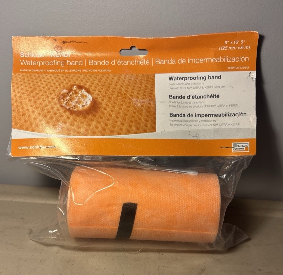 Schluter-KERDI Waterproofing Band Germany 5” x 16’ 5” New In Package gallery