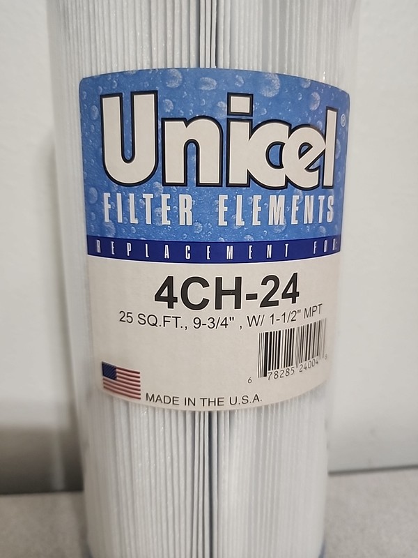 Unicel 4CH-24 Swimming Pool/ Spa Filter Cartridge 25 Sq Ft. 9-3/4" W/ 1-1/2"MPT gallery