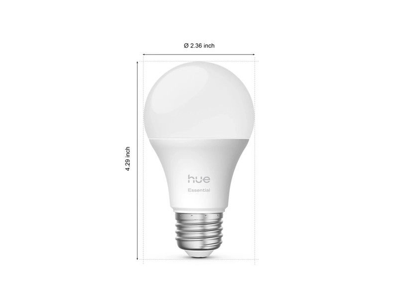 Philips Hue Essential A19 E26 Smart Bulb 800lm 8.8W 4-Pack Color gallery