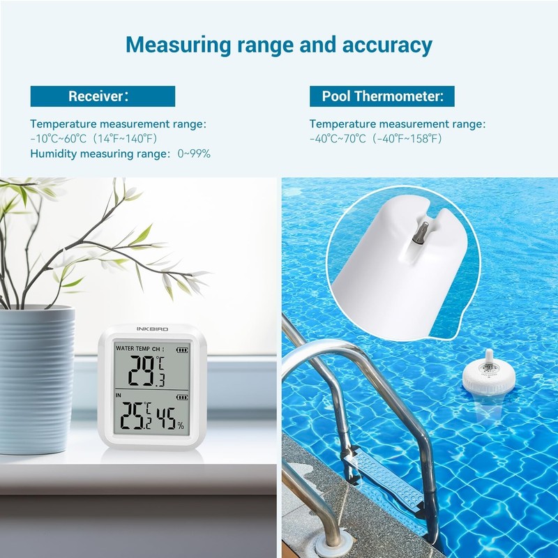 Wireless Pool Thermometer Spa Temperature Gauge Tester Swimming Pond Waterproof gallery