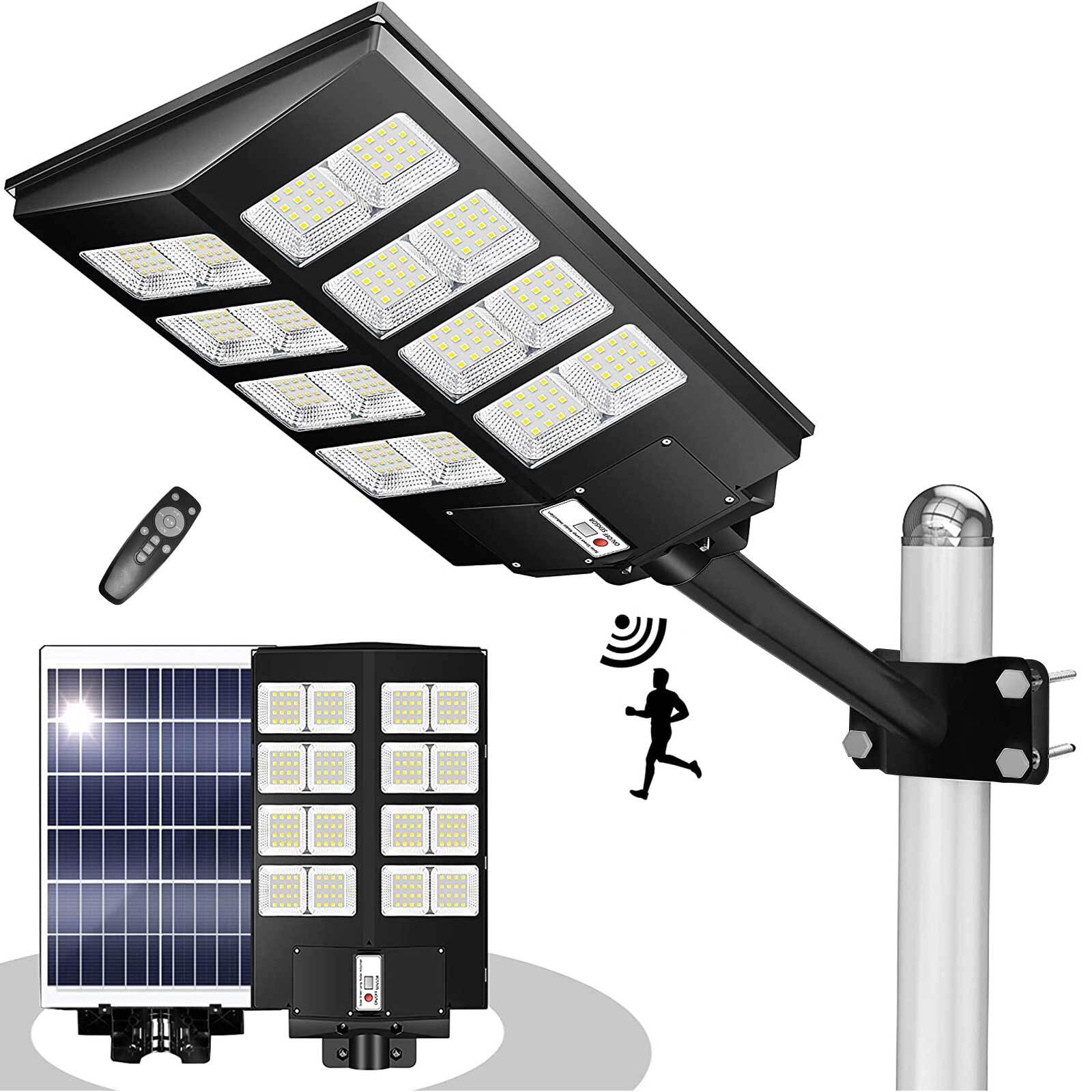 990000000LM 1600W Watts Commercial Solar Street Light Parking Lot Road Lamp IP65 gallery