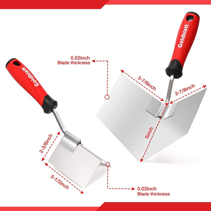 Goldblatt 2 Piece Drywall Corner Tool Set 5''Outside&3-1/2''Inside Corner Knife gallery