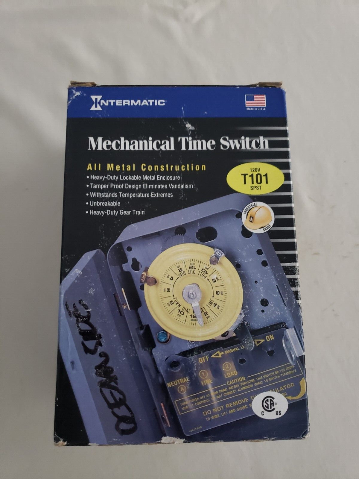 Intermatic T101 SPST Mechanical Time Switch Gray - 120V 40amp gallery
