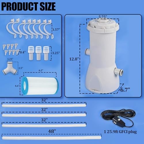 Pool Pumps, Above Ground Pool Filter Pump for Swimming Pools Pumps 1000 GPH gallery