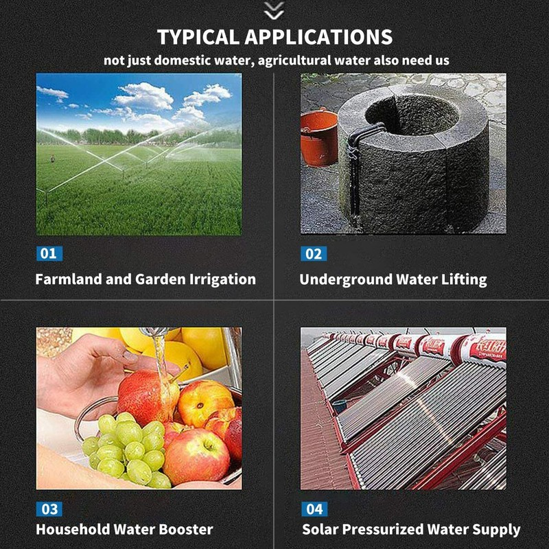 TDRFORCE 110VPressure Booster Pump System 1/2 3/4 HP For Irrigation, Manufacture gallery