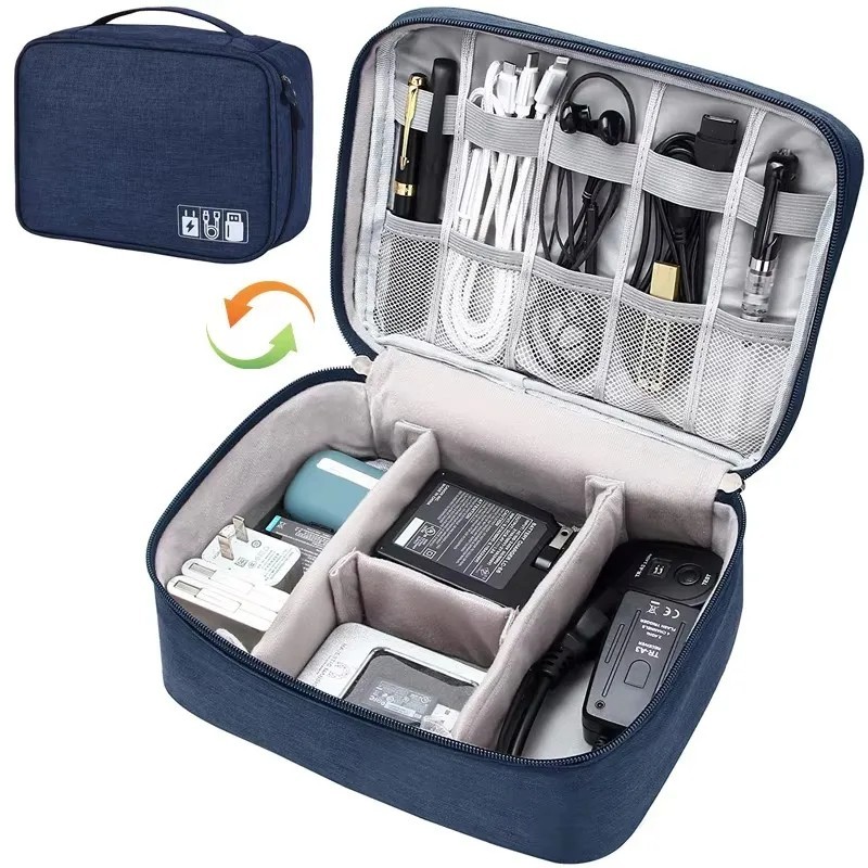 Double Layer Travel Cable Storage Bag Portable Electronic Organizer Case gallery