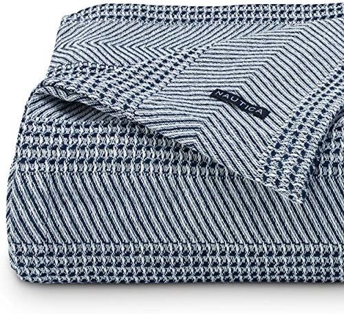 Blanket Soft Cotton Bedding, Medium Weight for All Seasons, Queen, Navy gallery