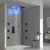 Thermostatic Rain Shower System 14 X 20 Inch LED Waterfall Rainfall Shower Head gallery
