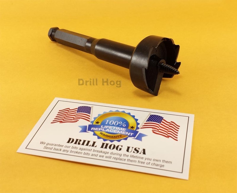 Drill Hog USA 2-9/16" Self Feed Bit Hole Saw 2-9/16 Forstner Lifetime Warranty gallery