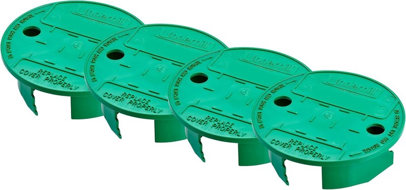 Replacement Sprinkler Valve Box Lid, Green, 4 Pack gallery