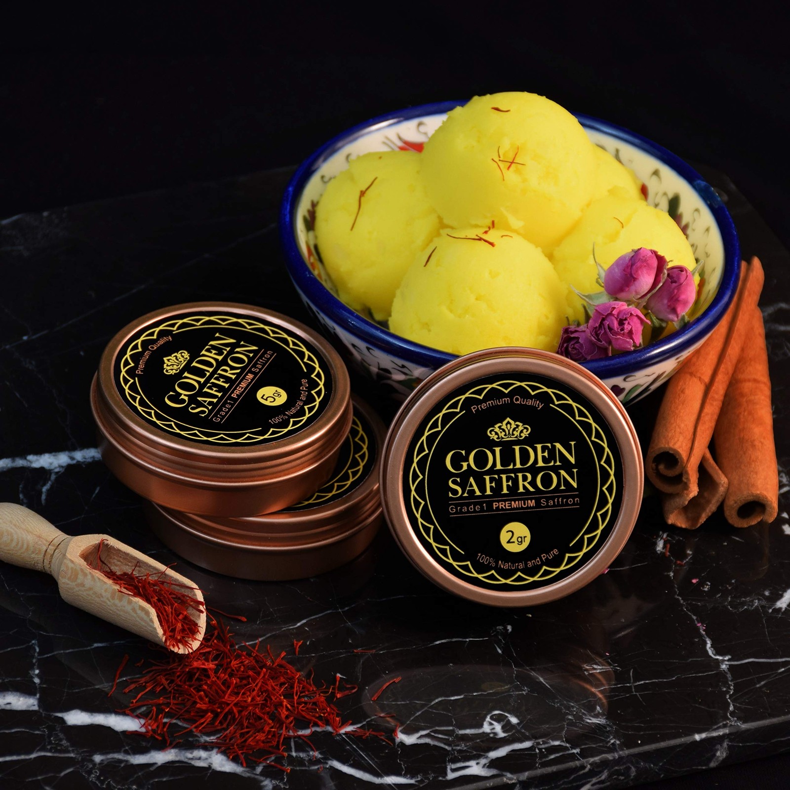 Golden Saffron, Finest Pure Premium All Red Saffron Threads, Grade A+ Super N... gallery