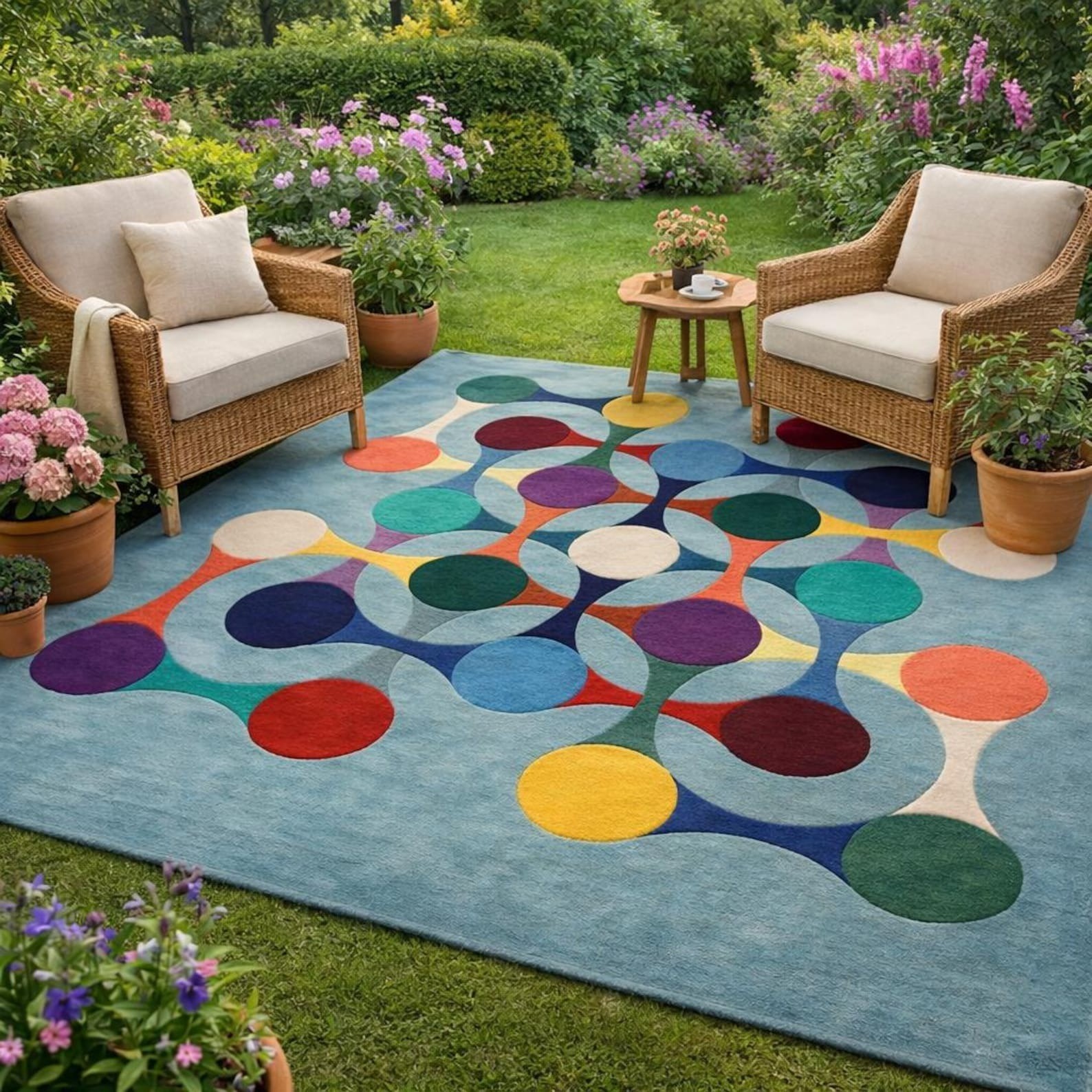 Designer Rug | Irregular Rug | Wool area Rugs | Living Room Rug | Tufted A250 gallery