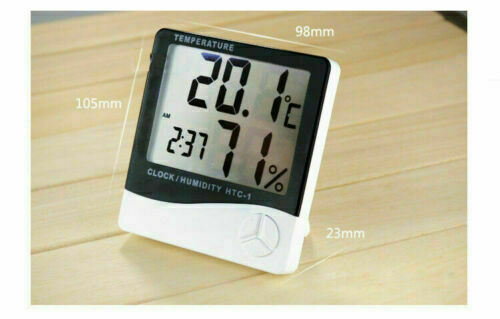 Digital LCD Temperature Hygrometers Hygrometer Alarm Clock Weather Station gallery