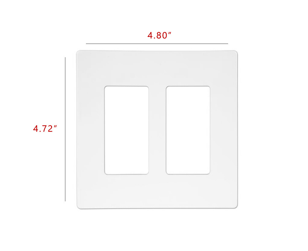 Unbreakable Screwless Decora Wall Plate Outlet / Switch Cover 1-5 Gang White UL gallery