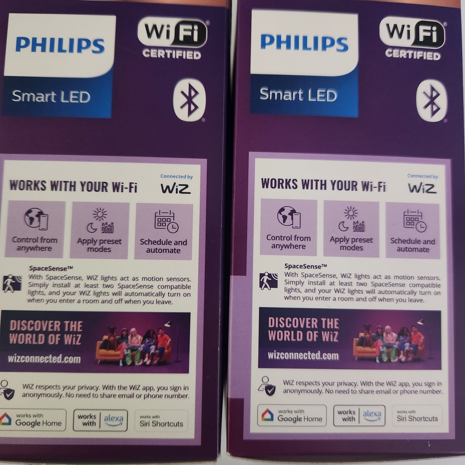 Lot 2 Philips Smart Wi-Fi Light Bulb Connected LED 40 Watt BA11 Filament Candle gallery