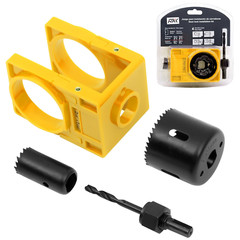 Door Lock Installation Kit – Deadbolt & Door Knob Hole Saw Kit – Yellow