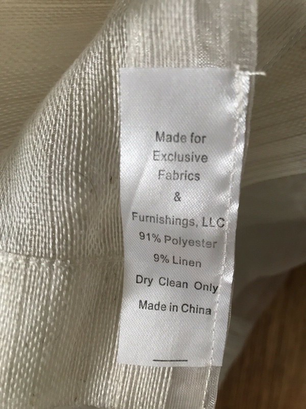 Exclusive Fabrics polyester &linen blend white stripe sheer curtain 46 X 96 gallery