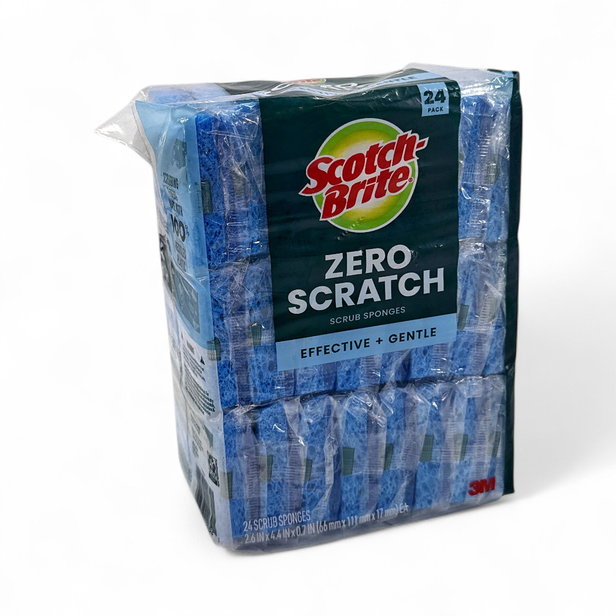Scotch-Brite Zero Scratch Scrub Sponges, Individually Wrapped - 24 Count gallery