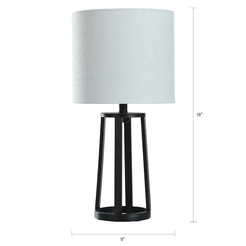 Better Homes & Gardens Modern Matte Black Table Lamp with Classic Drum Shade gallery