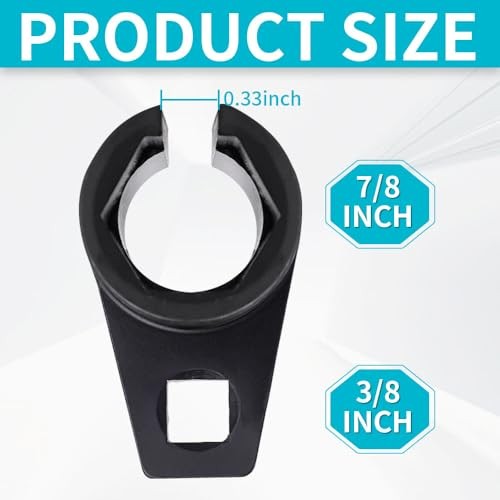 Offset O2 Sensor Socket, 7/8-Inch (22mm) with 3/8-Inch Drive, 3/8-7/8 1pcs gallery