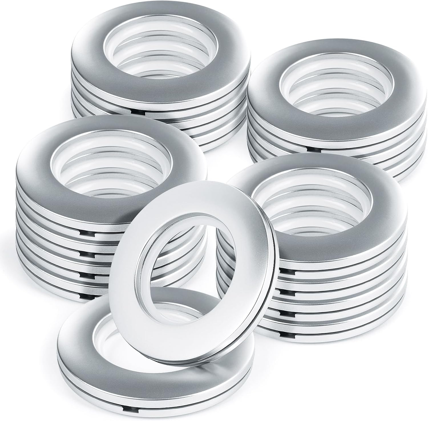 16PCS Curtain Grommets - Round Plastic Eyelet Rings, Inner Diameter 1-9/16 inch, gallery