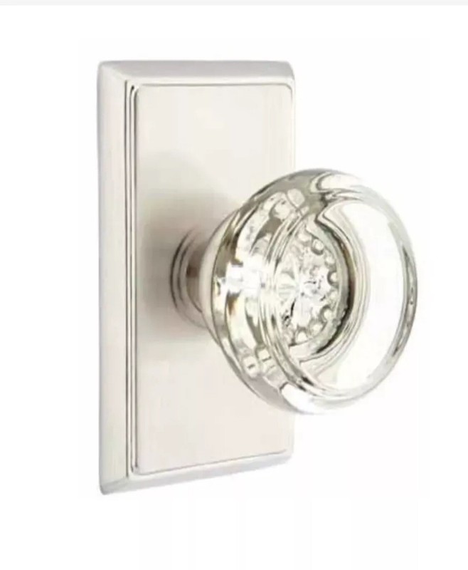 Emtek 8521 Dummy Rectangular Neos Rosette Round Georgetown Knob Polished Nickel gallery