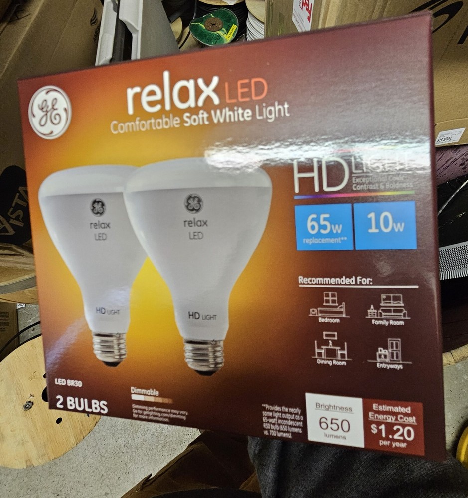 GE LED BR30, Model #LED10DR30SW9, Product Code #68430, Lot of 8