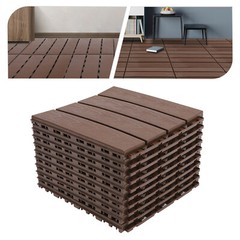 12×12″ Plastic Interlocking Composite Decking Floor Deck Tiles Bacony Pavers