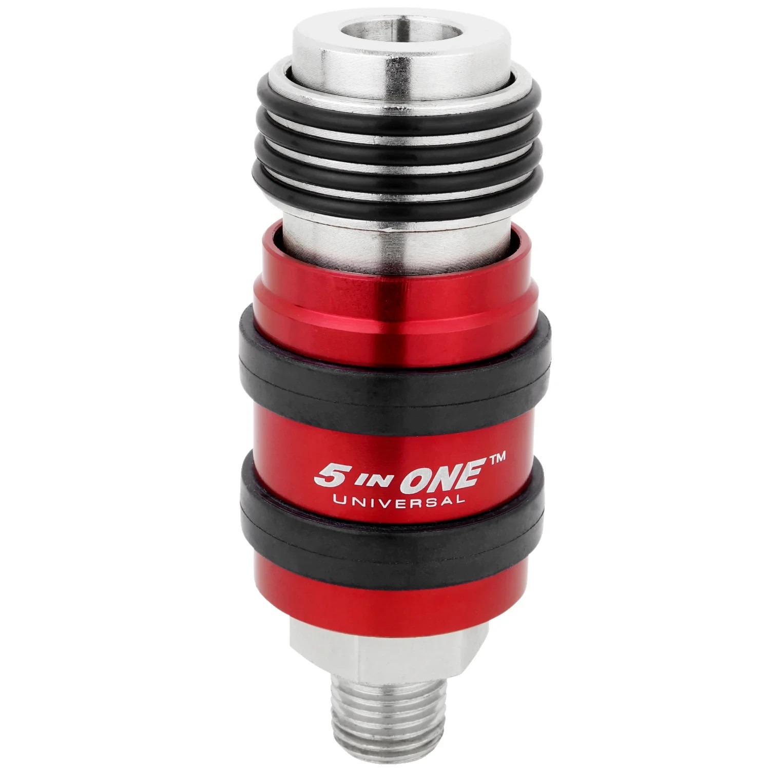 Milton® 5 In One® Universal Safety Exhaust Quick-Connect Coupler, 1/4" Male NPT gallery