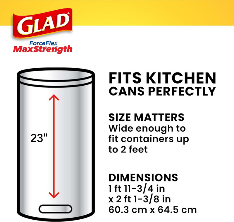 Glad Forceflex Maxstrength Tall Kitchen Trash Bags 13 Gal 90 Ct Package May Vary gallery