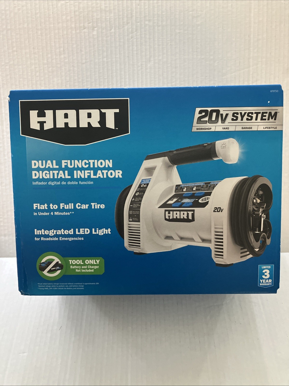 New HART 20-Volt Cordless Dual Function Digital Inflator (Battery Not Included) gallery