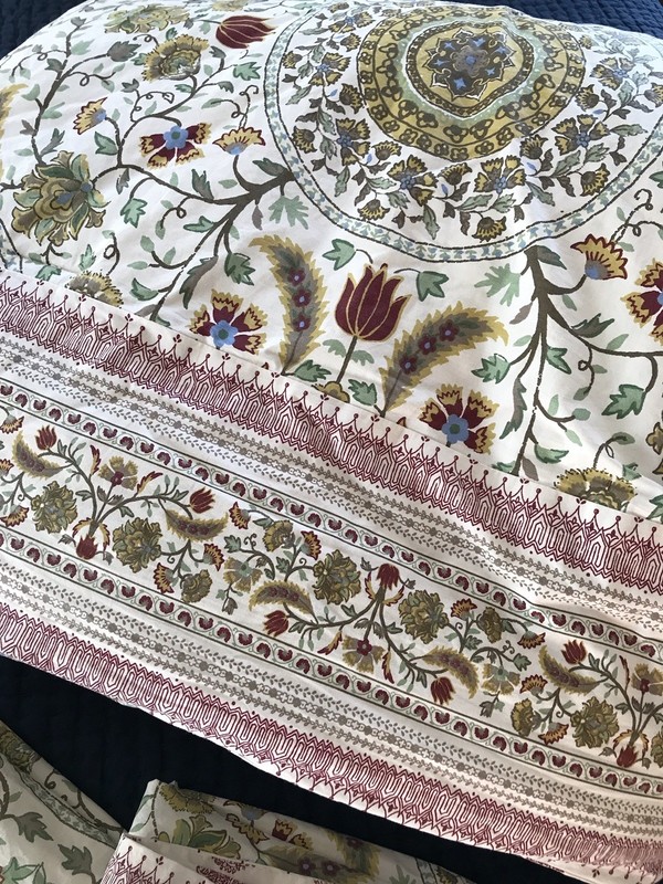 Boho Style Queen Comforter Set w/ 2 King Shams/Pillowcases Gold Purple Tapestry gallery