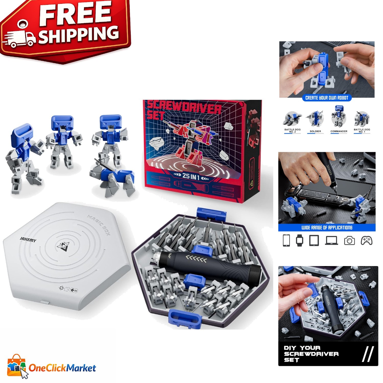 25-in-1 Electronic Repair Toolkit with Magnetic Bits and Chrome-Vanadium Steel gallery