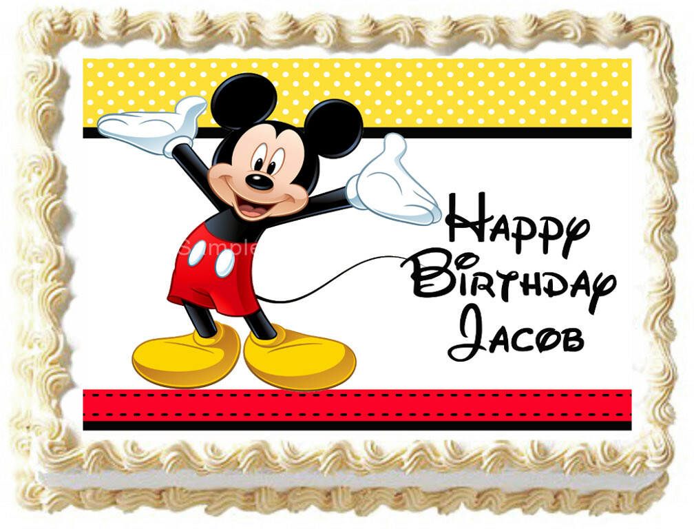 MICKEY MOUSE Edible Cake topper Party image gallery