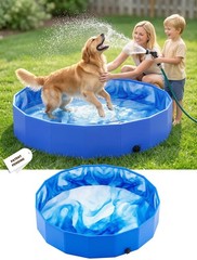 2026 Foldable Dog Kiddie Pool,Portable Hard Plastic Dog Pool,Thickened Kids S…