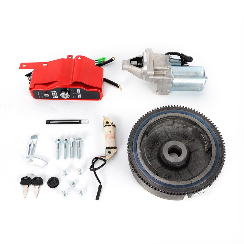 Electric Start Kit Engine Starter FlyWheel Motor For Honda GX390 13HP 11HP gallery