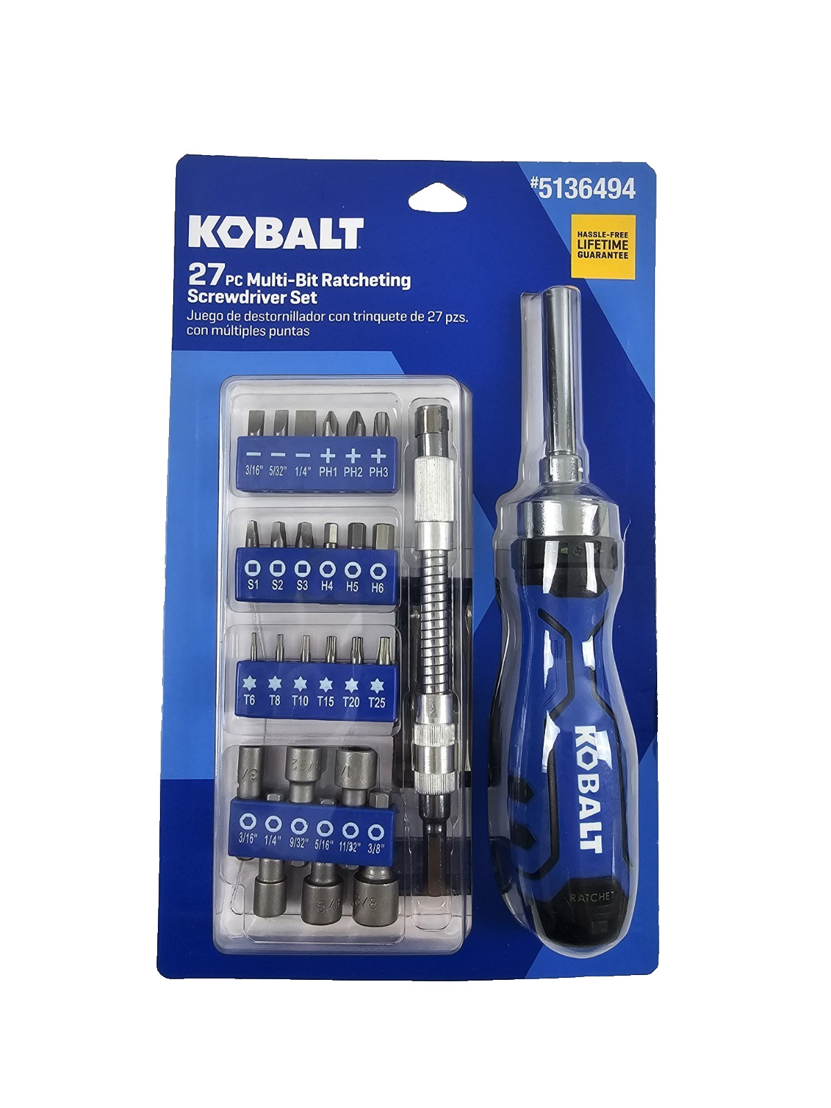 Kobalt 27pc Multi-Bit Ratcheting Screwdriver Set + Nylon Storage Pouch gallery