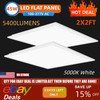 2pcs 2x2FT LED Flat Panel Light 5400LM 5000K Dimmable Drop Ceiling Home Office gallery