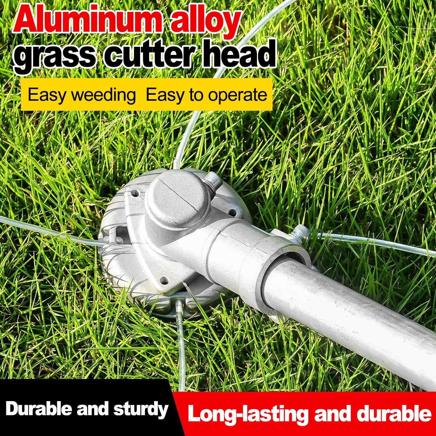 Universal Aluminum Alloy Lawn Mower Head and Replacement Nylon Steel for Lawn!!! gallery