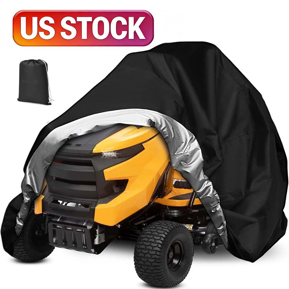 Waterproof Riding Mower Lawn Tractor Cover Heavy Duty UV Protector Tarp Black gallery
