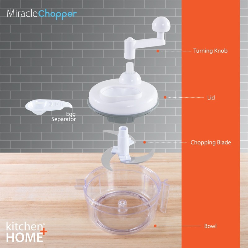 Miracle Chopper Manual Food Processor Salsa Maker, Blender, Slicer and Julienne gallery