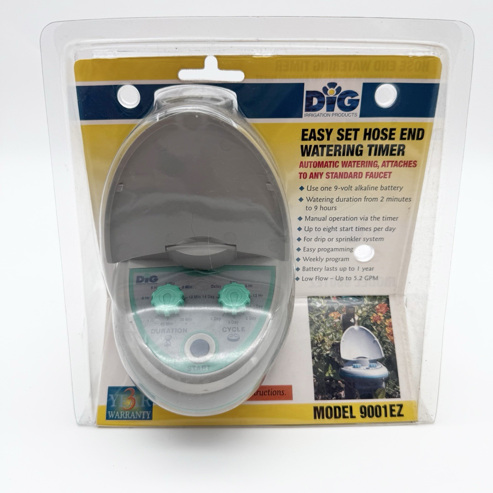 DIG Easy Set Hose End Watering Timer, Up to 8x/day, 2 min - 9 hours, 9001EZ New gallery