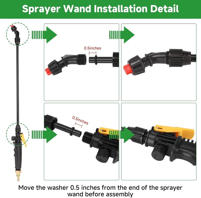 Sprayer Wand Acid Resistant Replacement Brass Barbs Nozzles gallery