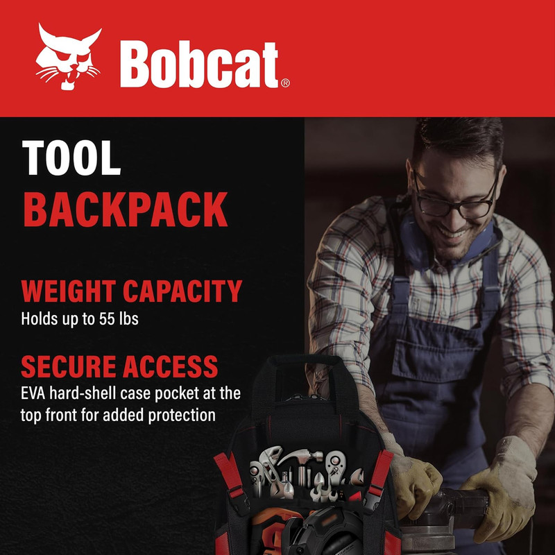 Durable Bobcat Tool Backpack for Electricians, HVAC & Construction Pros gallery
