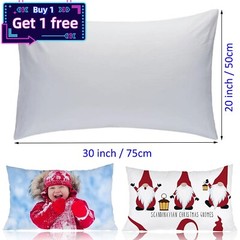20Pcs Sublimation Blank Pillow Case White Heat Transfer Cushion Cover DIY Print
