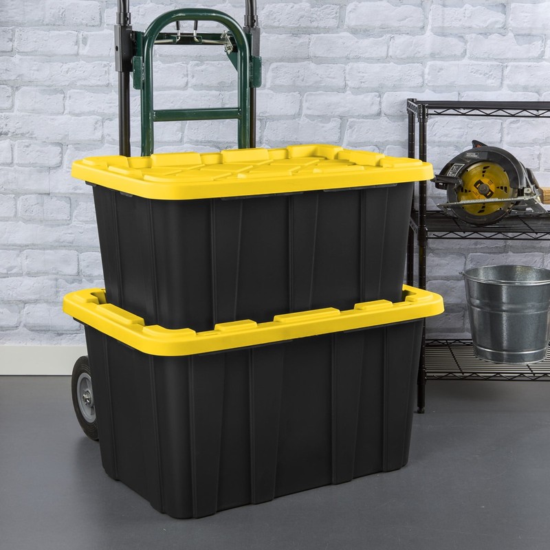 6 Pack Sterilite Large Storage Bin, 27 Gallon Durable Plastic Storage Tote gallery