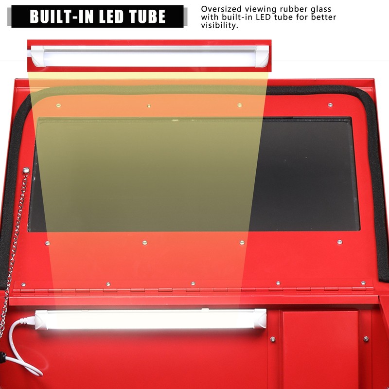 30 Gallon Top Loading Abrasive Sand Blaster Blast Cabinet Box Glass Bead Media gallery